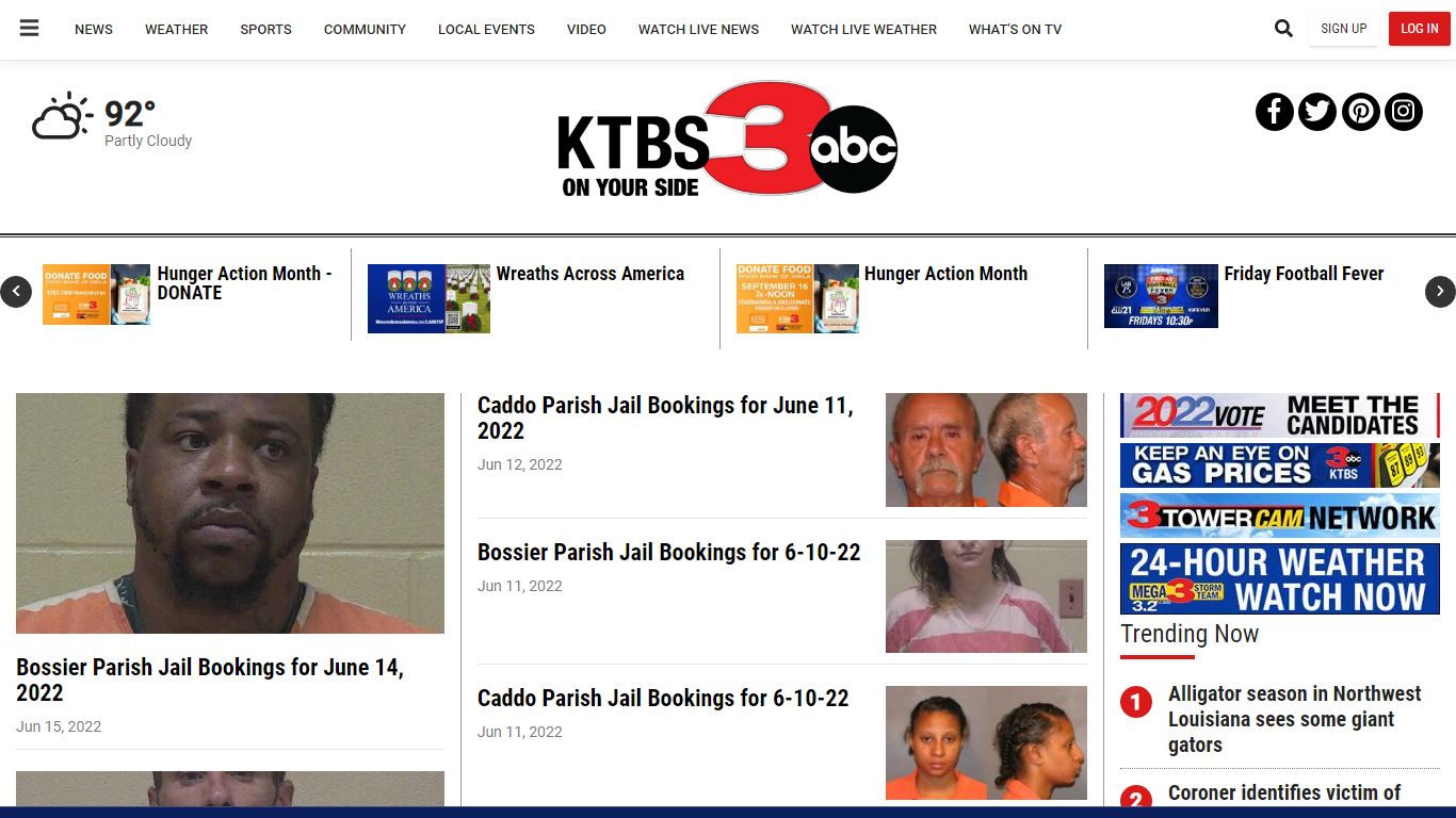 Jail Bookings | ktbs.com
